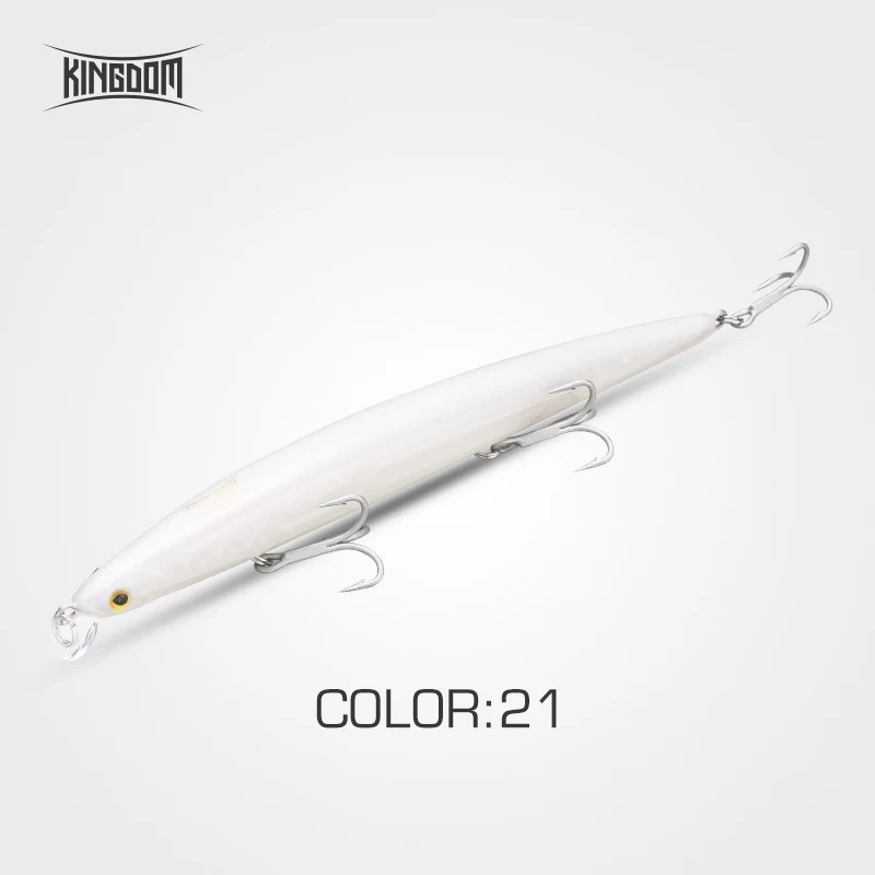 180mm-33g Color21 Kingdom Fishing Приманка для морской рыбалки приманка Джеркбейт 180 мм 29 г/33 г плавающий медленно тонущий воблер для мелкой рыбы шесть цветов Модель 5333-S - Цвет: 180mm-33g Color21