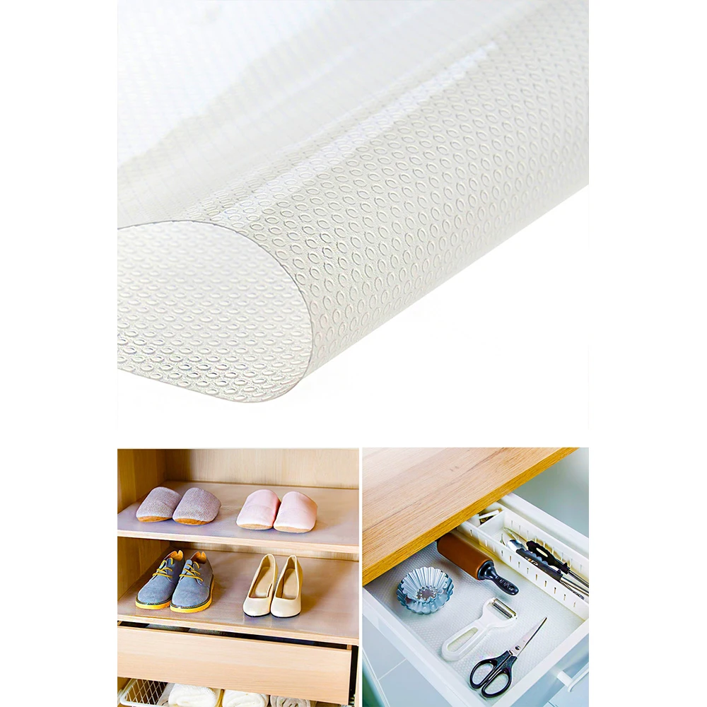 

30x200 Cm Kitchen Anti-Slipping Cupboard Liners Transparent Waterproof Oilproof Shelf Cover Drawer Liner Cabinet Cover
