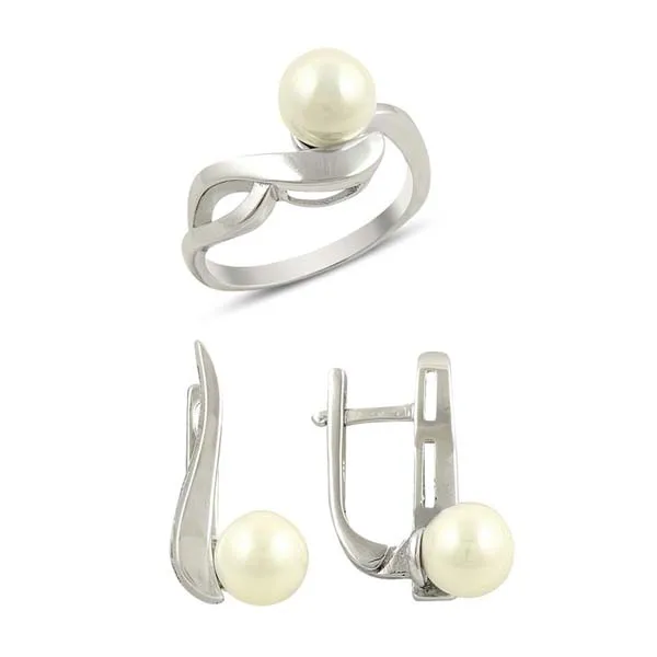 

Silver 925 Sterling With Pearls Set Without Stone