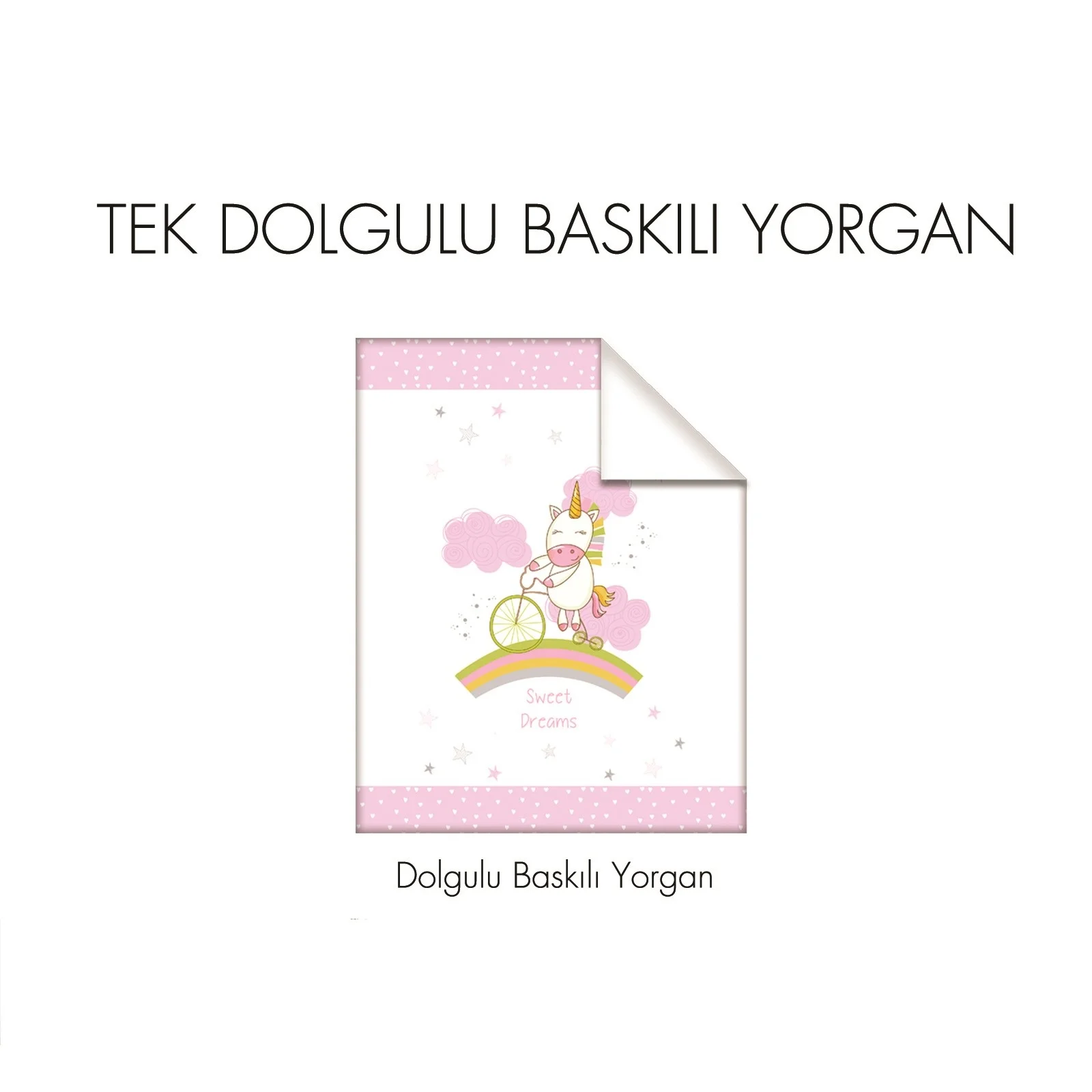 Ebebek Apolena детский пододеяльник с единорогом 80x100 см | Мать и ребенок