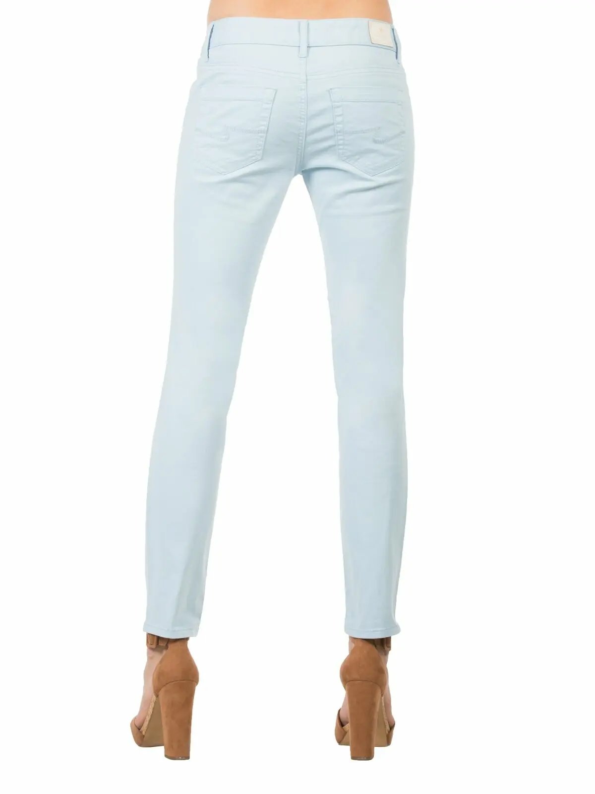 Женские облегающие голубые брюки Colins узкие с низкой посадкой|Брюки| |