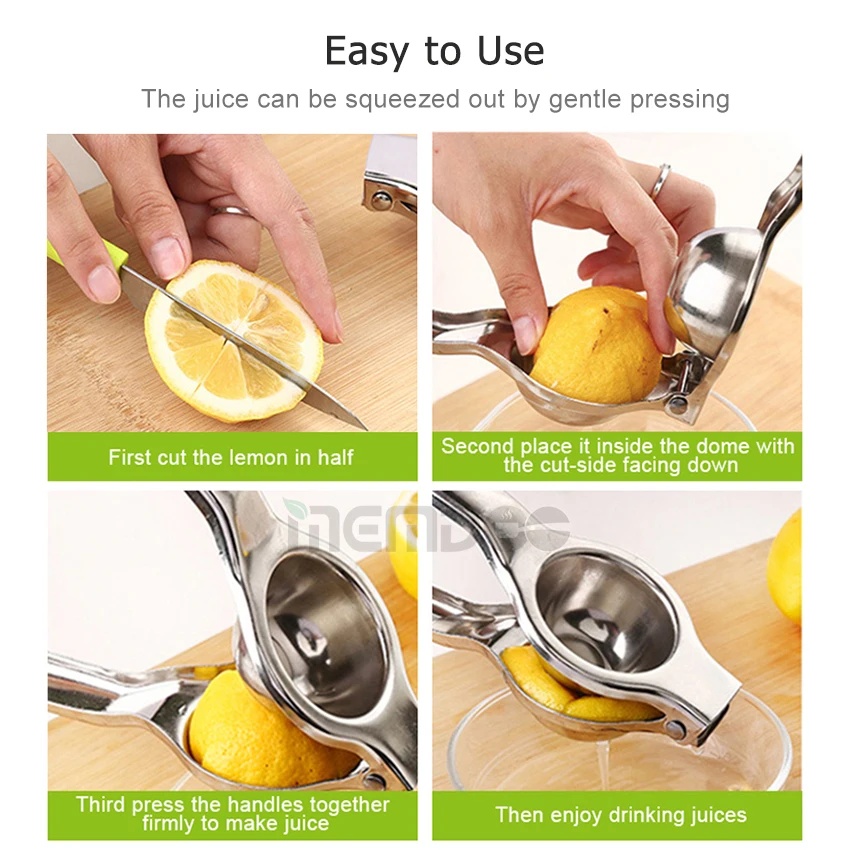 

MEMDOO Portable Manual Juicer Lemon Squeezer Citrus Fruits Squeezer Hand Manual Juicer Stainless Steel Juicer Citrus Juicer