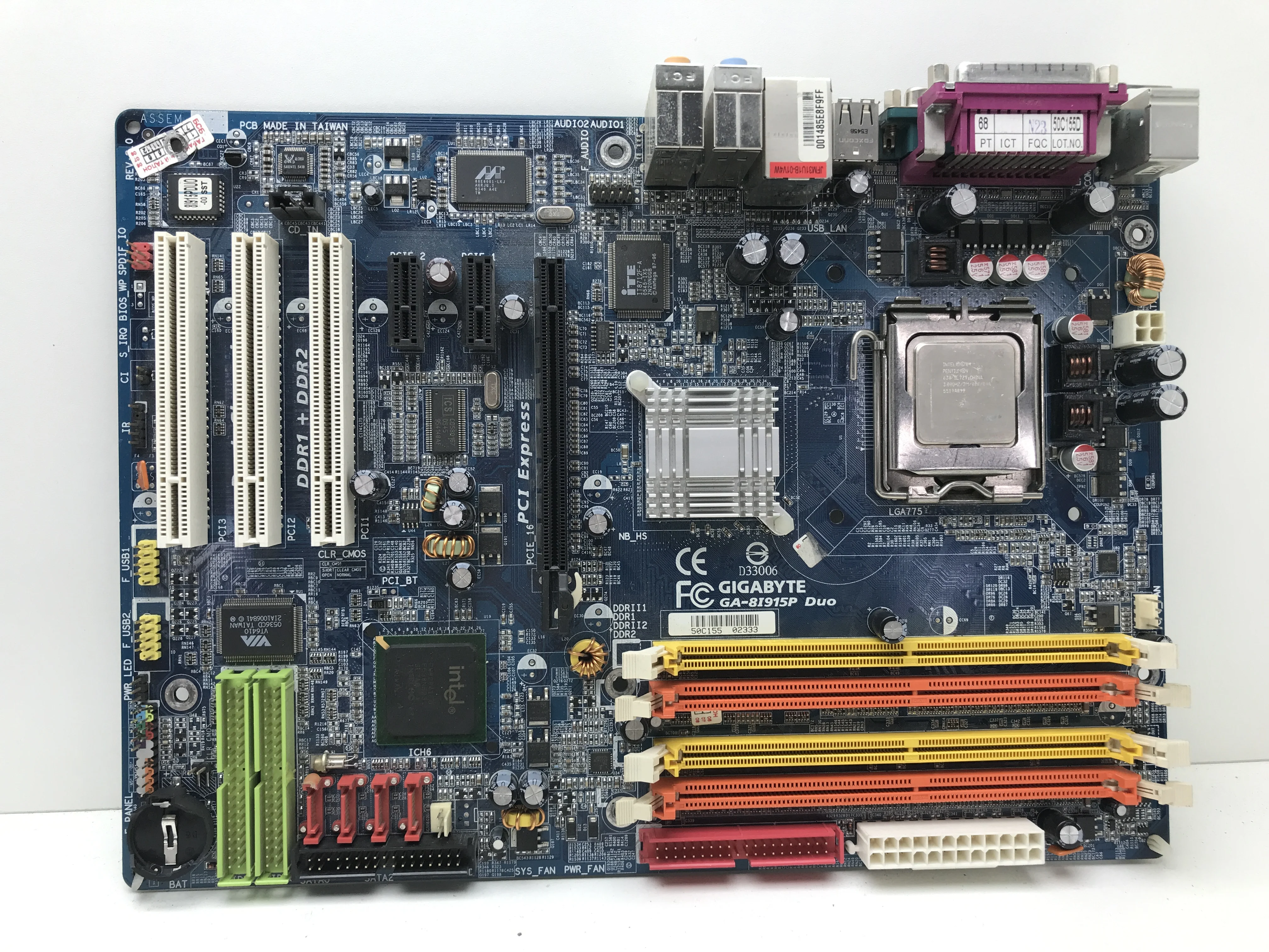 Материнская плата GIGABYTE GA-8I915P Duo (rev2.0) OEM LGA 775 +CPU +RAM | Компьютеры и офис