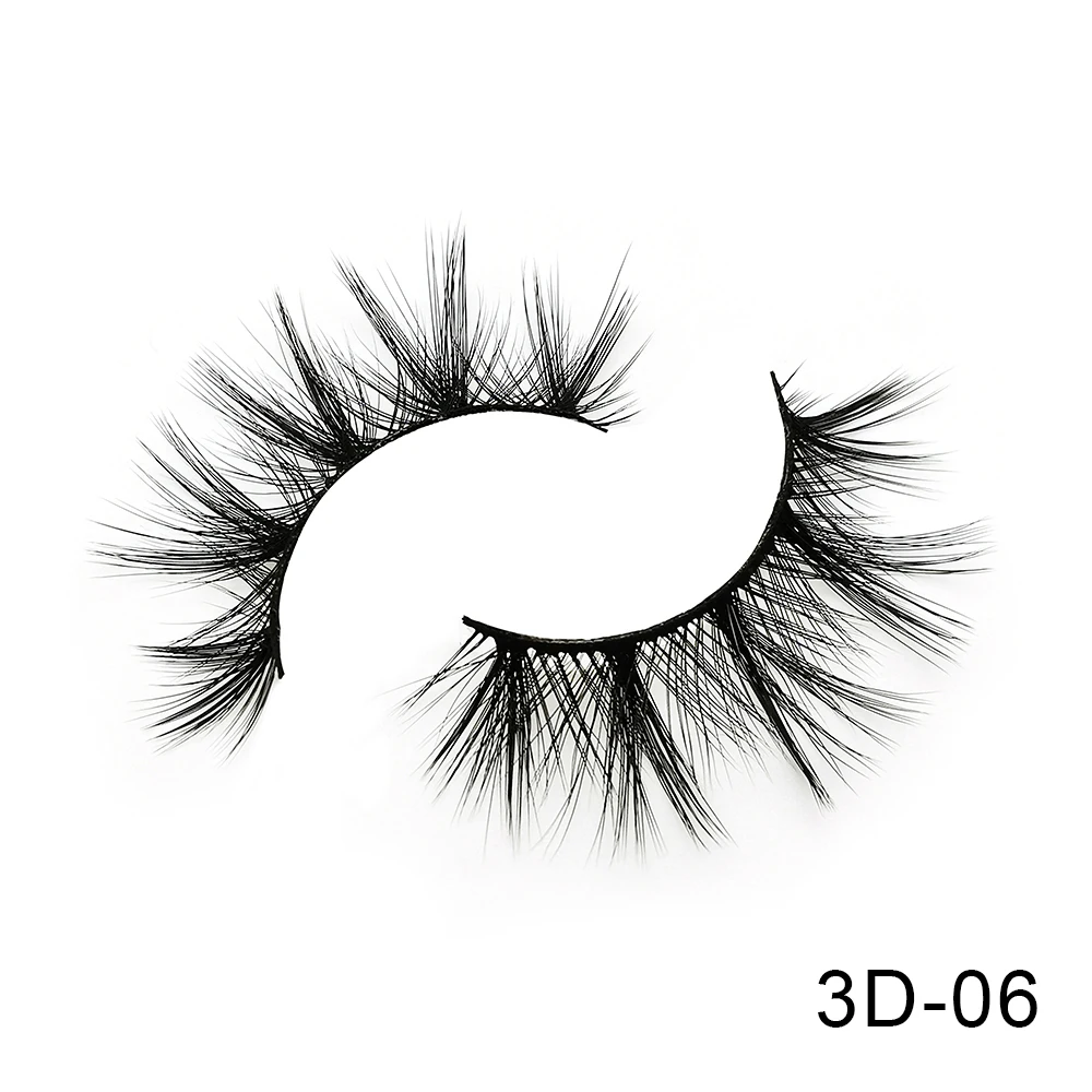 3D-06 6 пар Friholl. m Искусственные норковые ресницы натуральные длинные ресницы ручной работы макияж 25 мм Искусственные норковые ресницы 3D синтетические шелковые накладные ресницы - Цвет: 3D-06