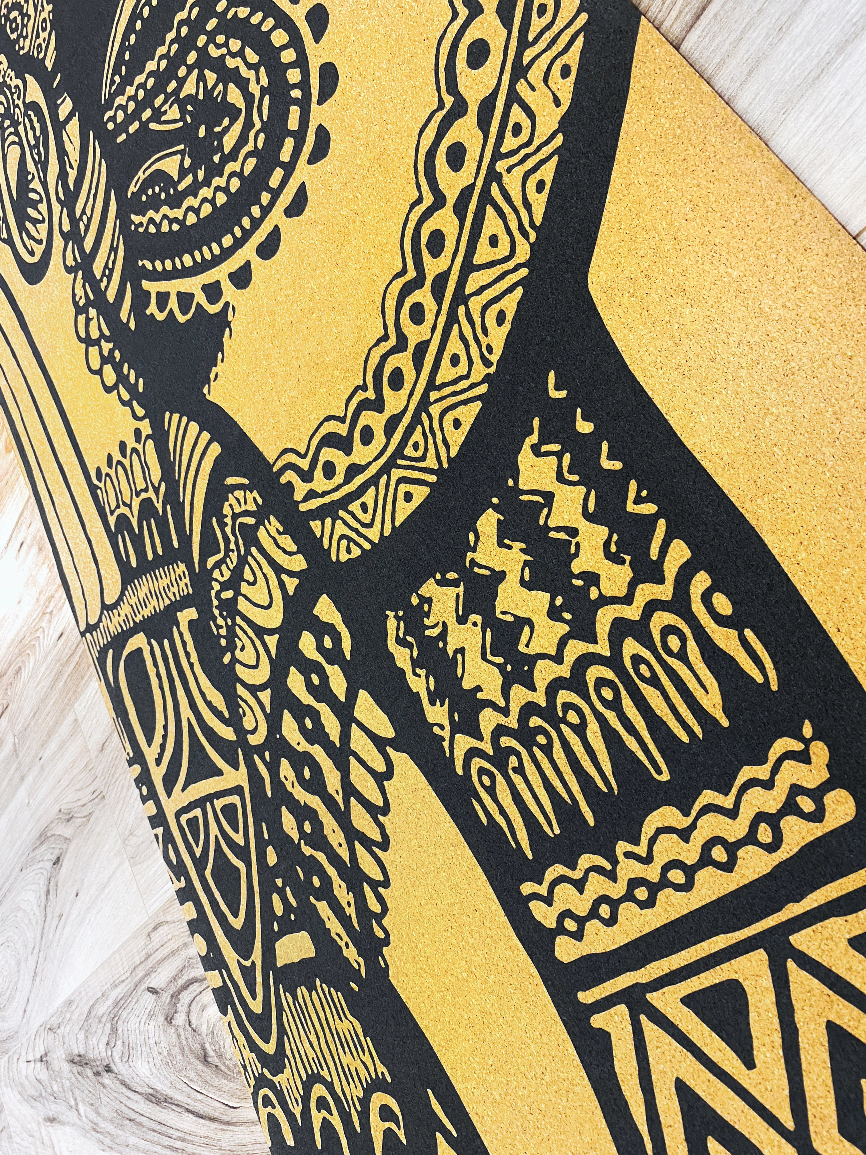 Коврик для йоги и фитнеса RSQ - Cork design / Йога коврик из пробки натурального каучука