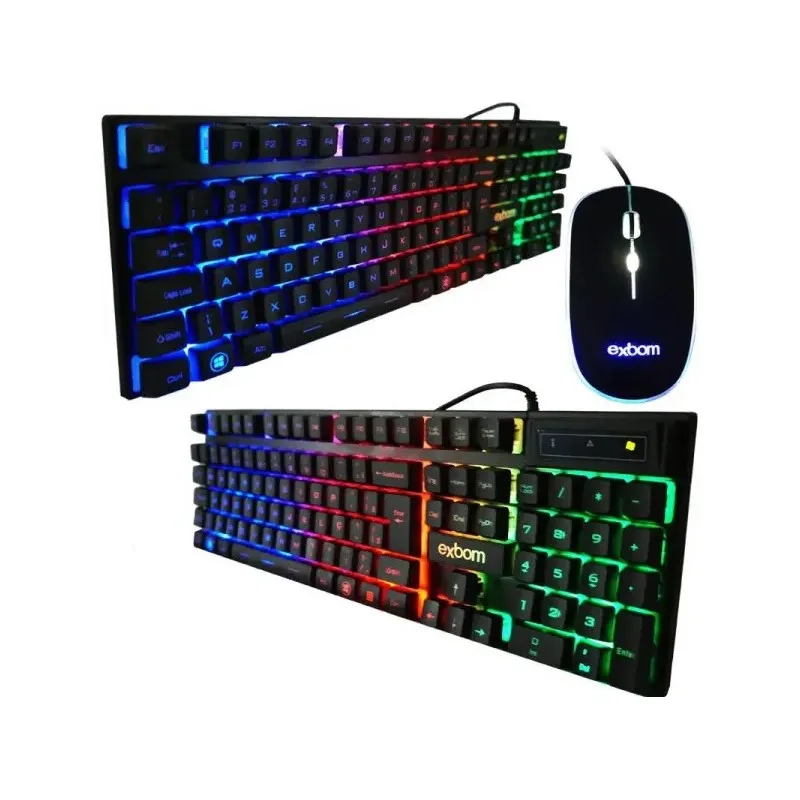 

USB Gamer Exbom BK-G550 Semi Mechanical 2400Dpi Mouse and Keyboard Kit