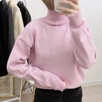 basic turtleneck sweaters women pullover jumper new korean chic fashion autumn winter ladies solid knitwear top woman sweaters