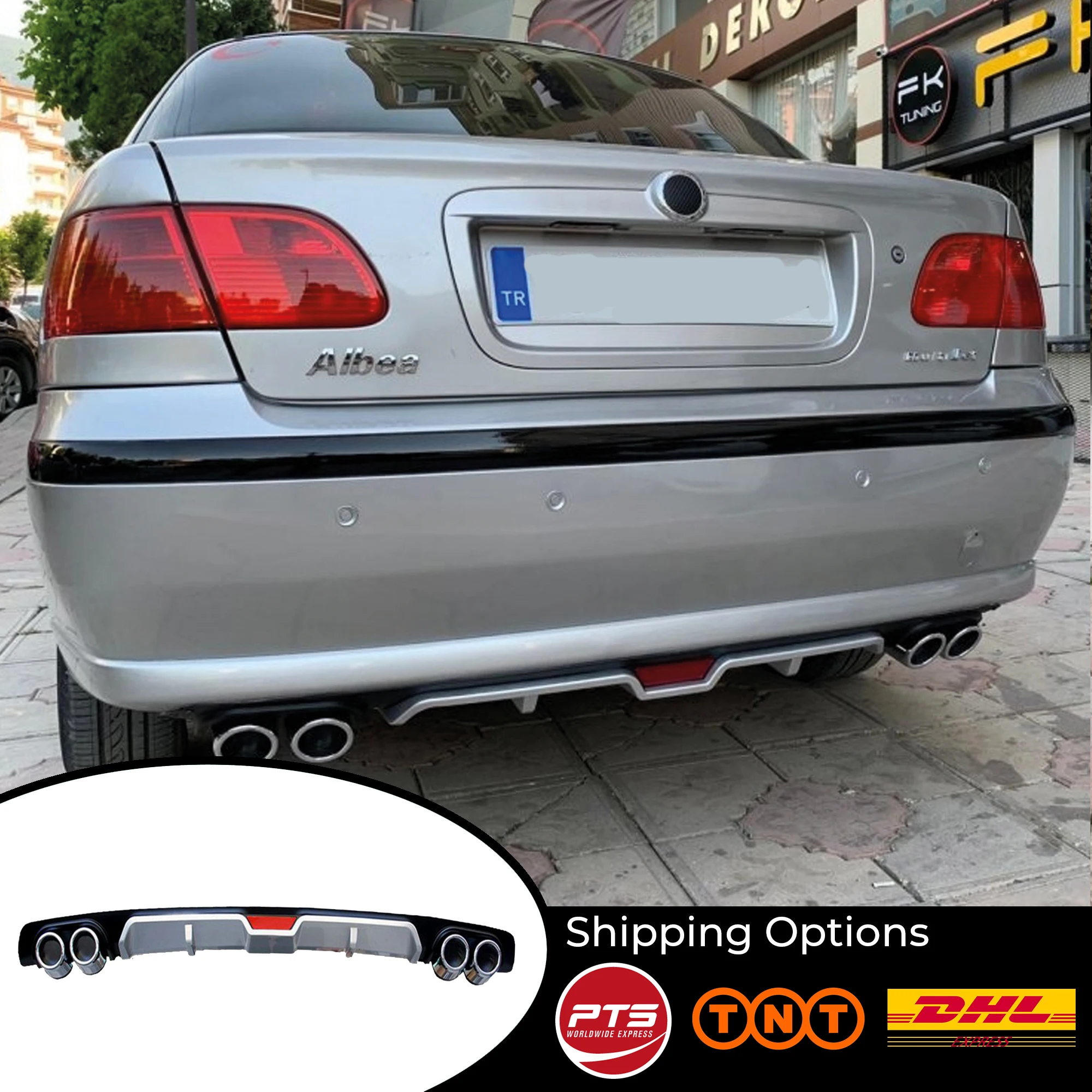 

Car Rear Bumper Lip Spoiler Diffuser for Fiat Albea Universal Rear Diffuser Body Kit Spoiler