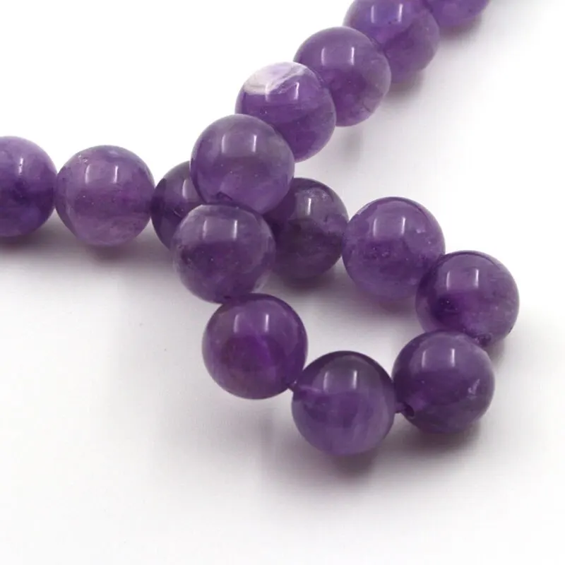 Отдельные фиолетовые бусины для браслета Singreal круглые незакрепленные из