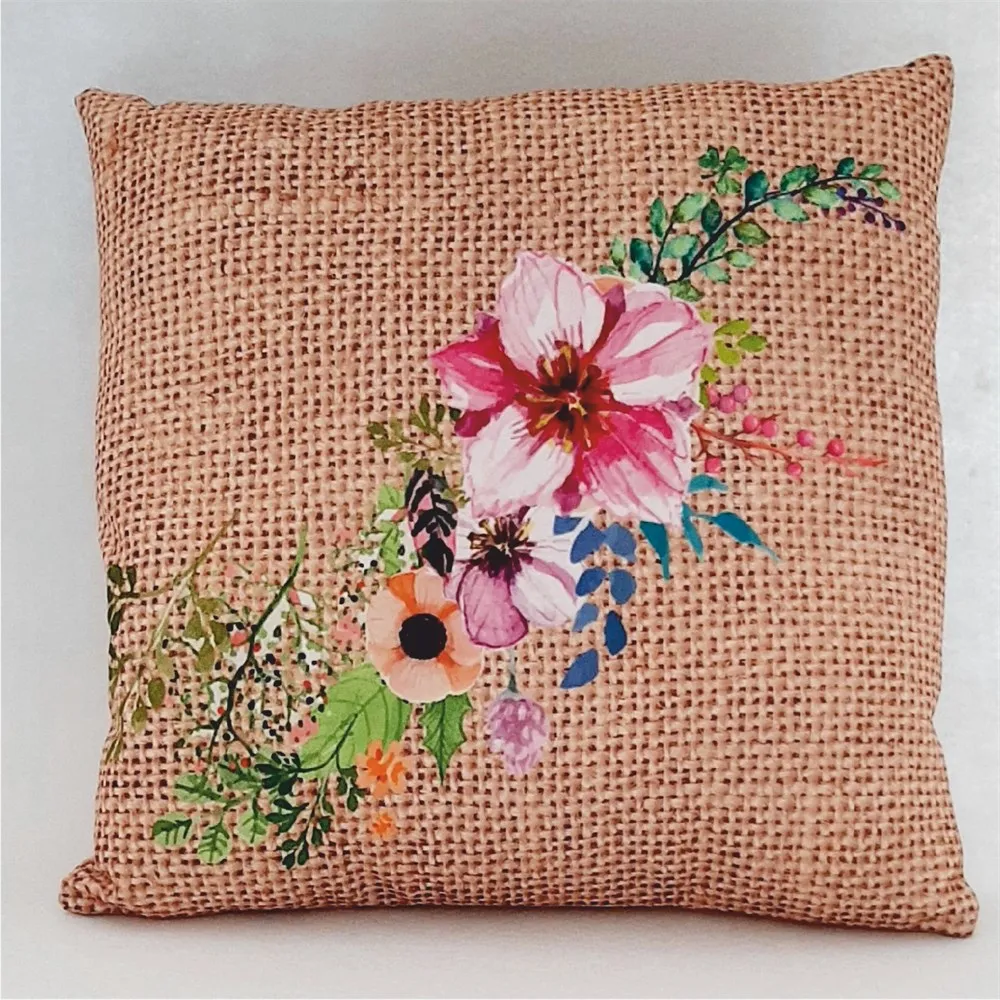 

Decorative Flower design pillow fabric cushion for livingroom bedroom decoration