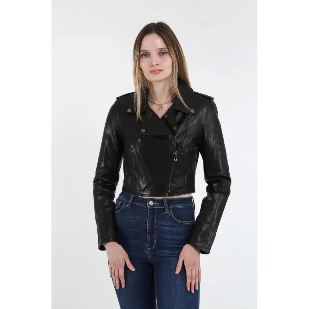 Women Leather Jacket Genuine Real Leather Jacket leather Coat lambskin coat Female Jacket Genuine Leather Women's Black Coat
