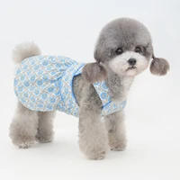 dog harness skirt cat dress vest sweet flower duck small dog clothing pet suppliers