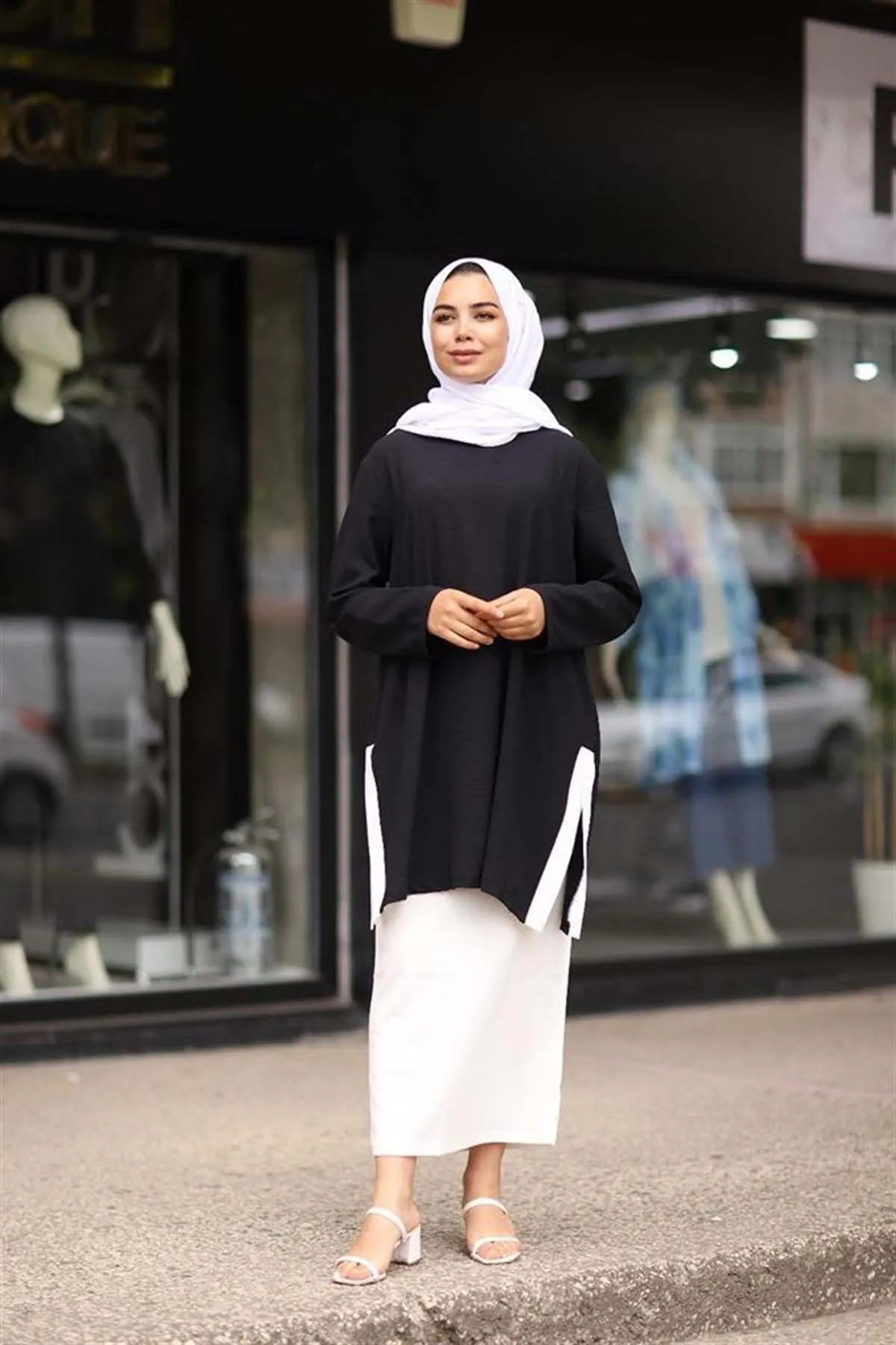 

Женская туника с разрезом Butik Melike большого размера, Новое поступление 2021, хиджаб Абая, мусульманские модные комплекты, мусульманская одежда,...