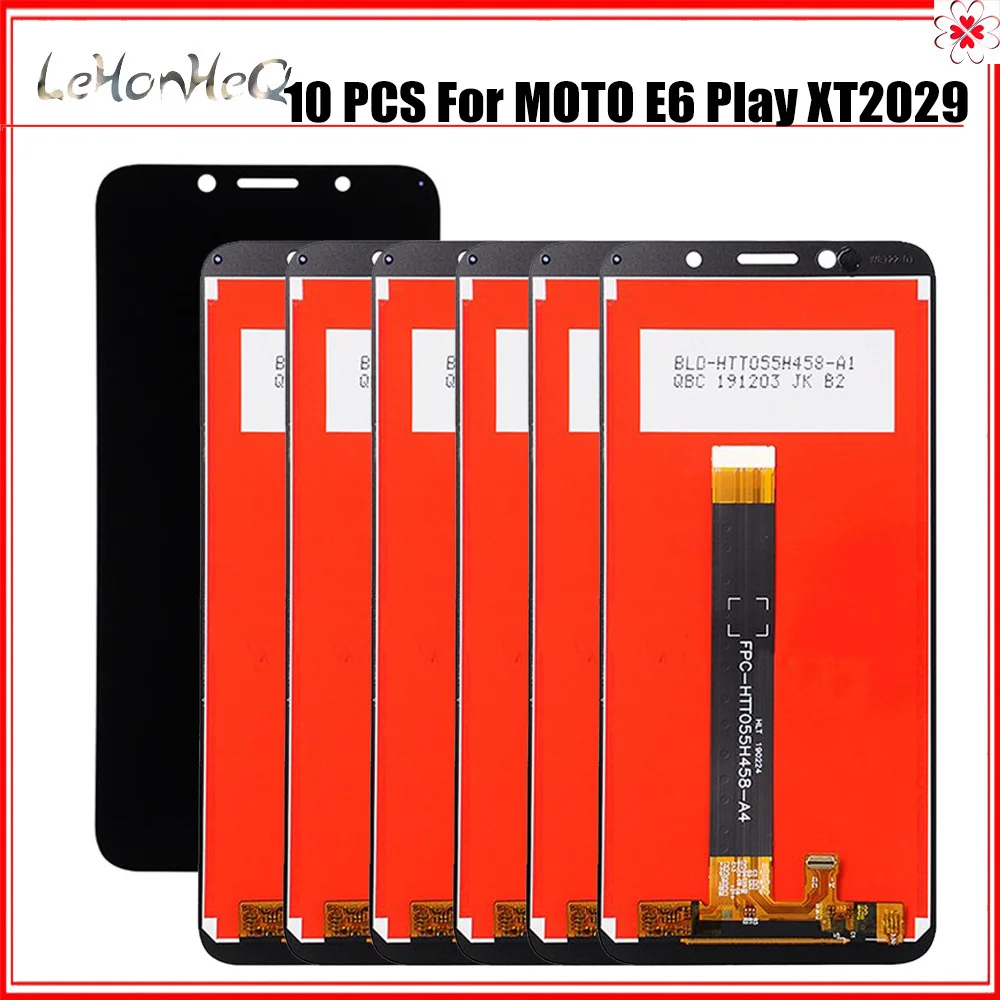 

Оптовая продажа 10 шт./лот ЖК-дисплей для Motorola Moto E6 Play ЖК-дисплей с сенсорным экраном дигитайзер в сборе для Moto E6 Play LCD XT2029
