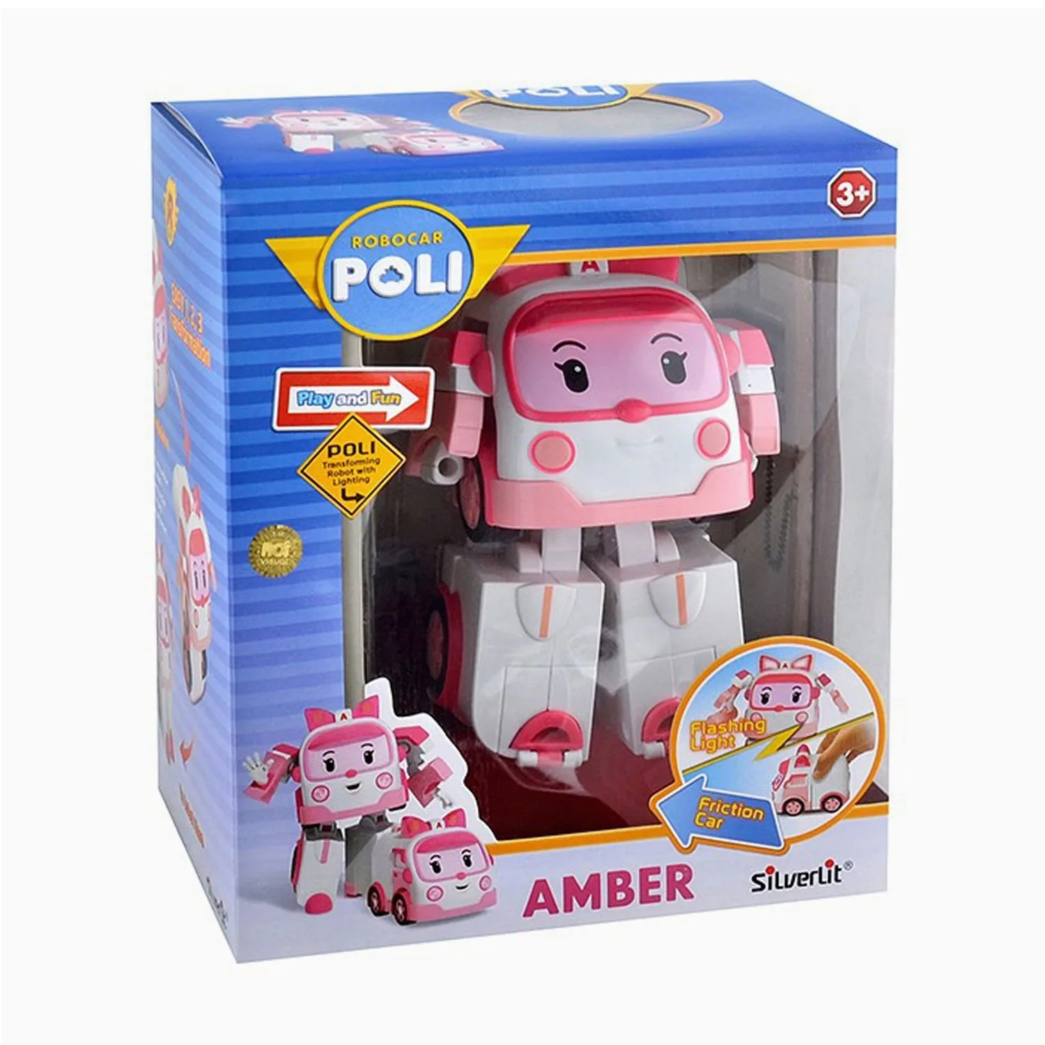 Трансформер Робокар Поли Эмбер со светом и инструментами Robocar Poli (12 5 см) | Игрушки
