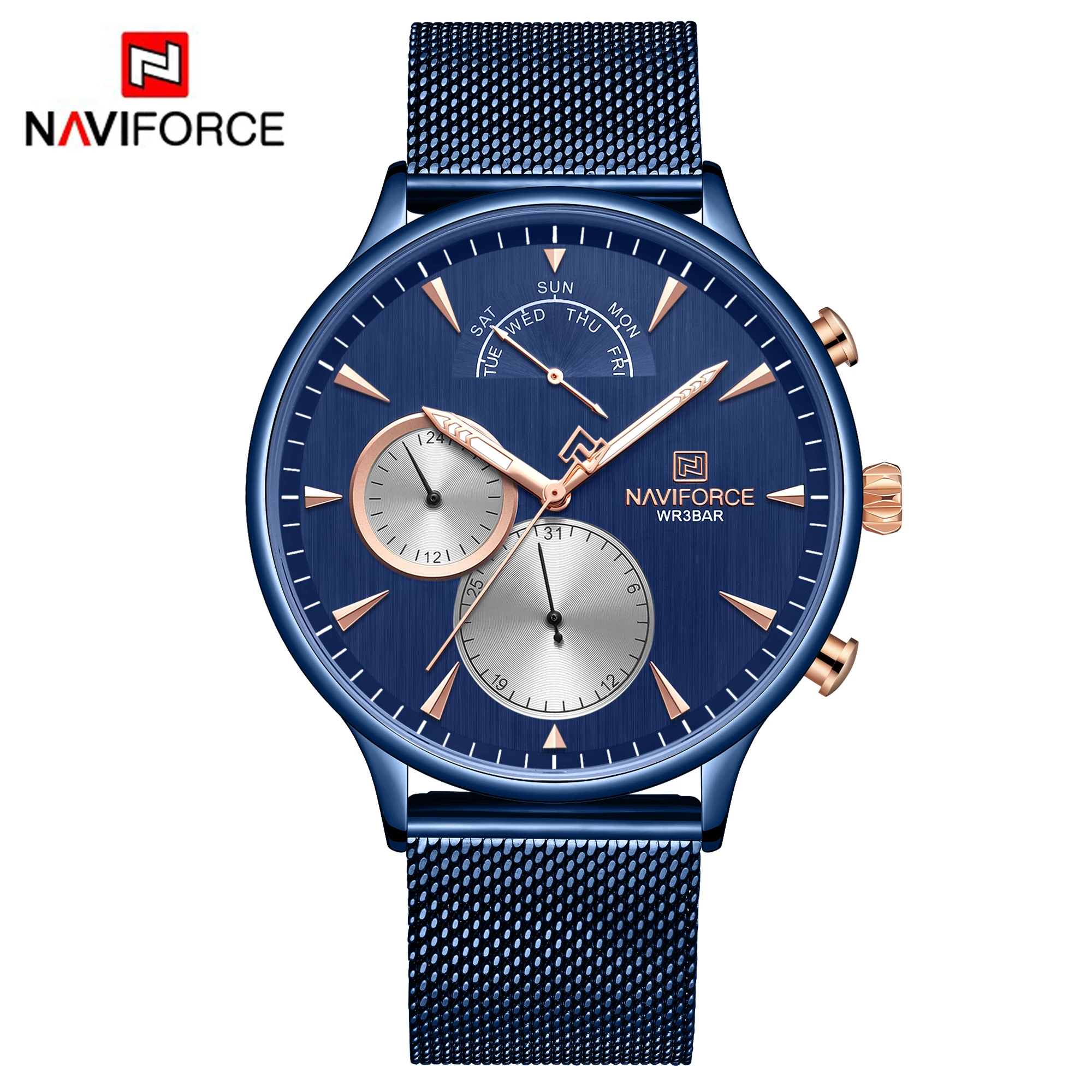 NAVIFORCE новинка модные мужские часы Топ бренд Роскошные большой циферблат военные