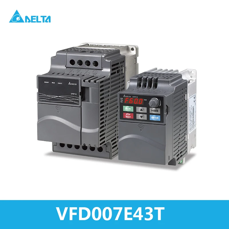

VFD007E43T New Delta VFD-E Series 3-Phase 750W 400V Frequency Converter Variable Speed AC Motor Drives with PLC Function