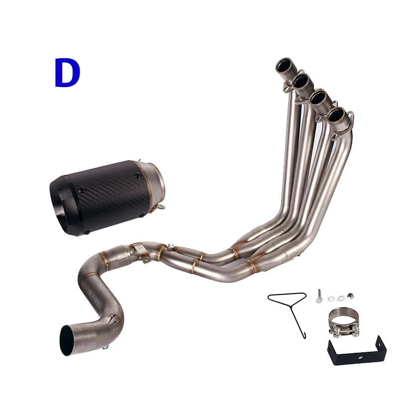 

For Honda CBR650F CBR650R CB650R CB650F CB650R 2014-2018 Exhaust System Front Link Pipe Header Tube Slip On 51mm Short Muffler