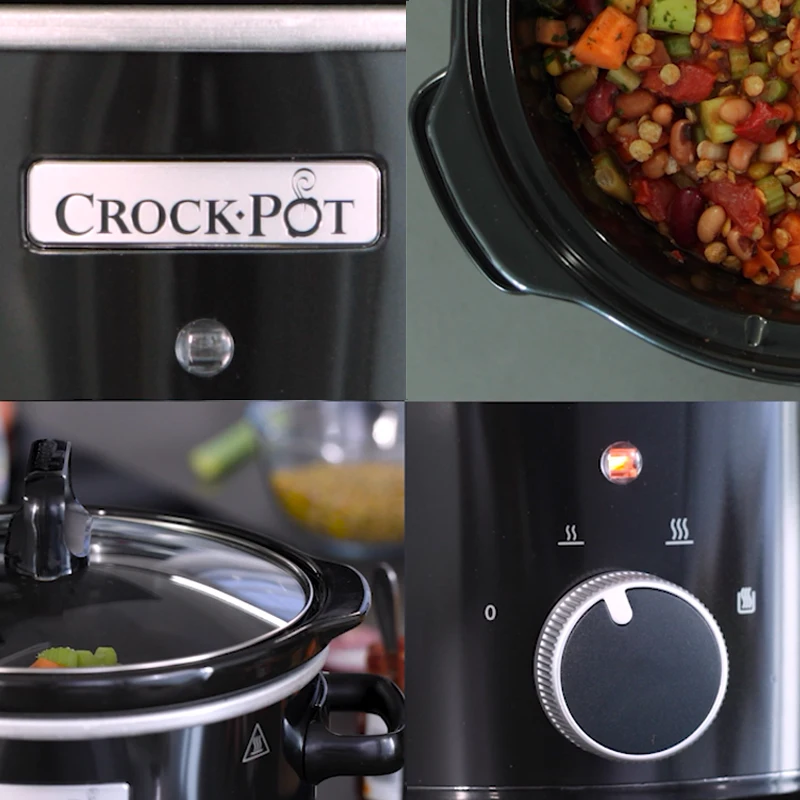 Мультиварки черные электрические кастрюли Мультиварка Цифровая Кухня 2.4л 180 Вт