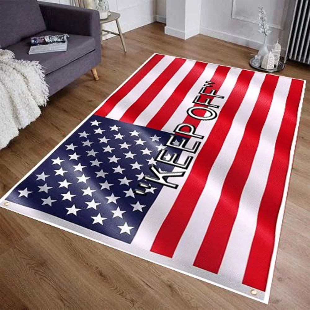 

Keep Off America Patterned Rug, Non-Slip Kitchen Rug,Corridor Carpet,Area Rug, modern Carpet, Design Rug,Themed Carpet