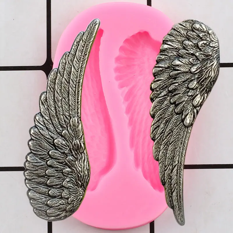 

Wings Silicone Mold Bbay Birthday Fondant Cake Decorating Tools DIY Chocolate Gumpaste Mould Polymer Clay Molds Candy Moulds