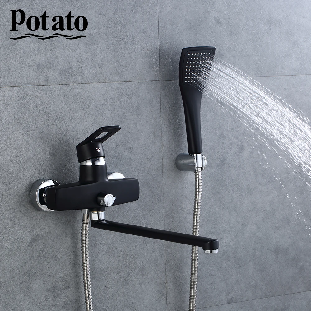 potato 2 цвета латунный Смеситель для ванной комнаты смеситель ванны с ручной