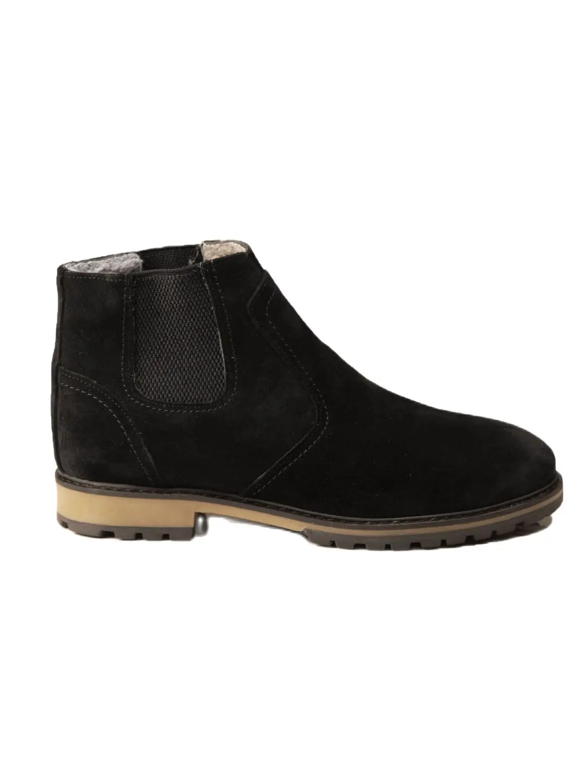 

DeepSEA Men Leather Boots Inside Furry Boots Zipper Autumn-Winter High Quality Waterproof Casual 2106439