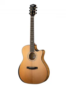 lu_ Gold-Edge-NAT Gold Series Электро-акустическая гитара, с вырезом, цвет натуральный, Cort