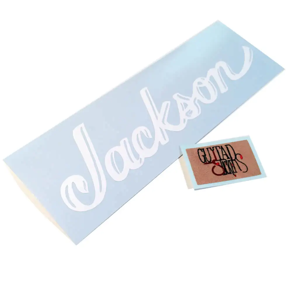 Виниловый стикер логотип &quotJackson&quot на головку грифа электрогитары | Спорт и