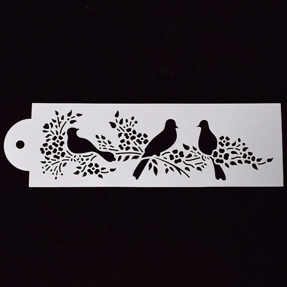 Форма для печати в форме птицы на ветвях трафарет Аэрограф рисование искусство