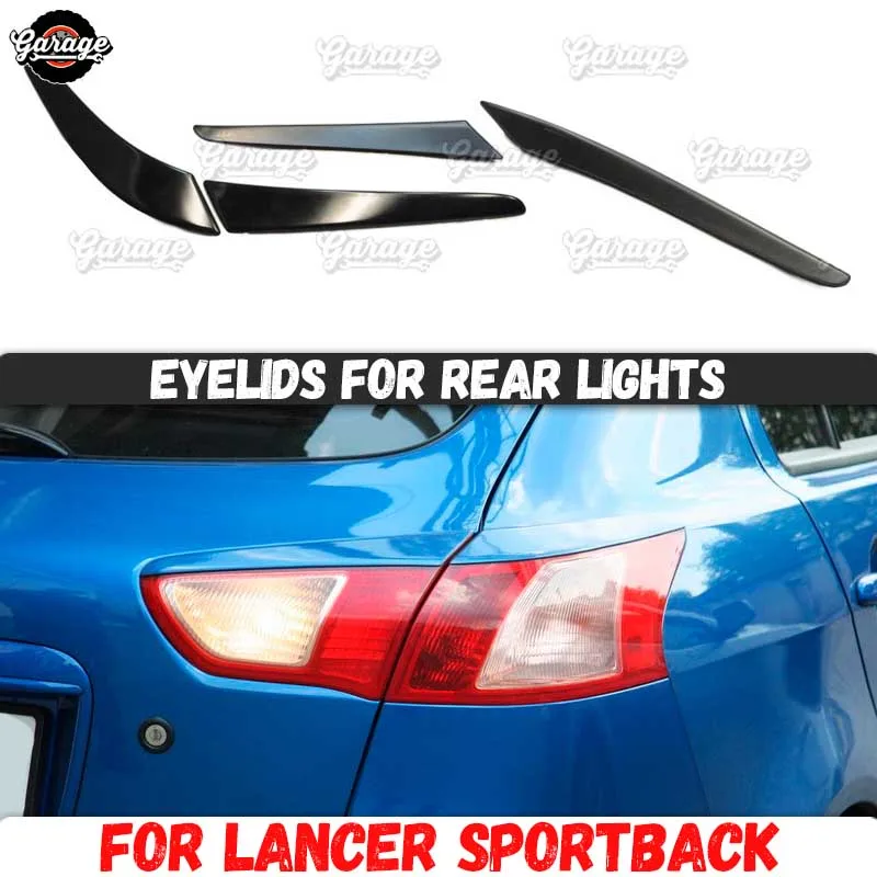 Накладки на задние фары для Mitsubishi Lancer Sportback 2008 2015 из АБС пластика|Хромирование| |