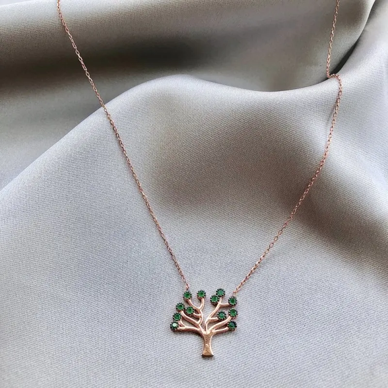 

Tree of Life 925 Sterling Silver Necklace Women Girls Gift Jewelry Accessories Fashion Handmade Elegant Chain