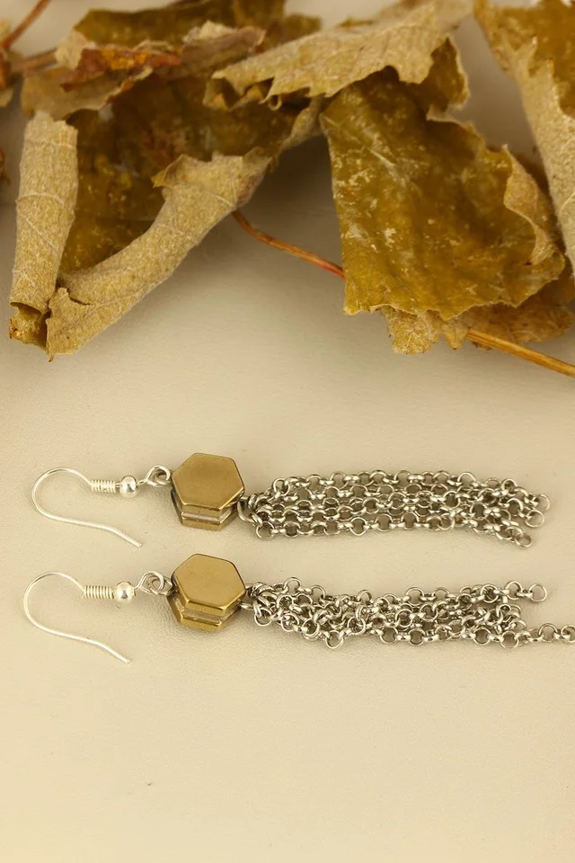 

Dr Stone Natural Stone Women Hematite Earrings Z121AR210 202321824