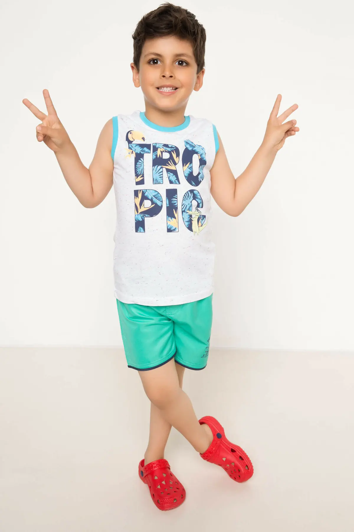 DeFacto Модные Тканые шорты для плавания мальчиков повседневные свободные с