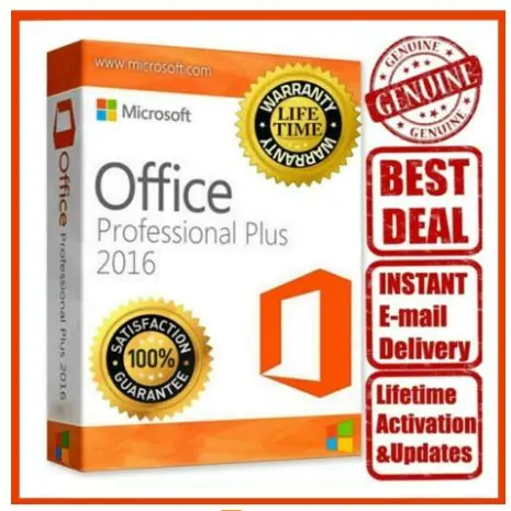

Ms Office 2016 pro plus - 32/64 bits - cl de produit - Activation Instantane - Fast 10 Minute