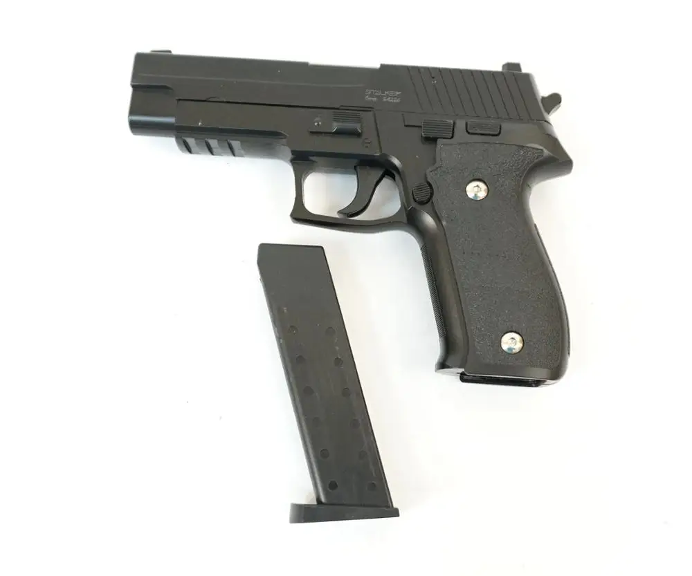 Pistol pneumatic. Stalker SA226 Spring (analog sigsauer P226) K. 6mm met. Body Shop 13 ball up to 80 m/s Black | Спорт и развлечения