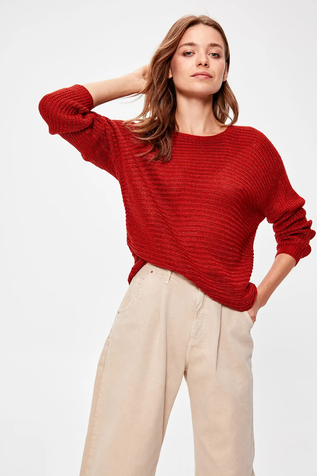 Trendyol свитер с корицей TWOAW20KZ0570| |