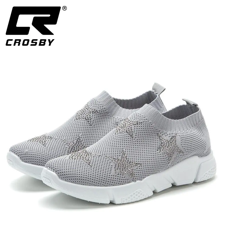 Женские кроссовки 207015/10 02 серебряные текстиль CROSBY|Обувь без каблука| |