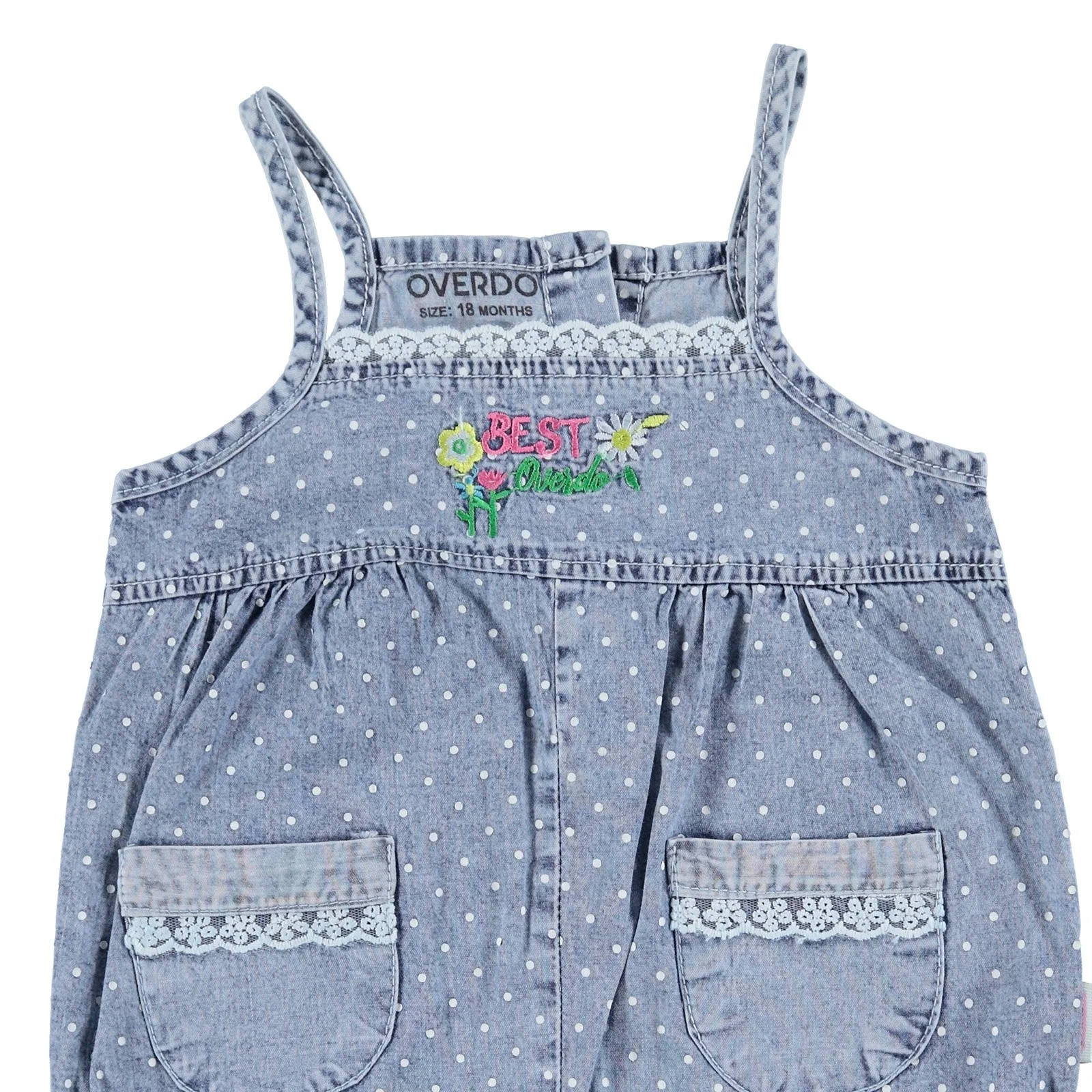 Джинсовый короткий комбинезон с карманами для маленьких девочек ebek Overdo| |
