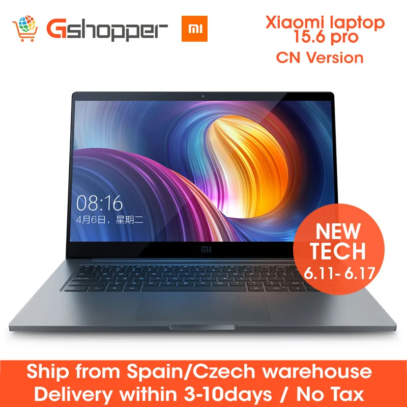 Xiaomi Mi ноутбук Pro 15 6 I5/I7 Intel Core 8G/16G ram 256GB SSD DDR4 1920x1080 Распознавание отпечатков пальцев