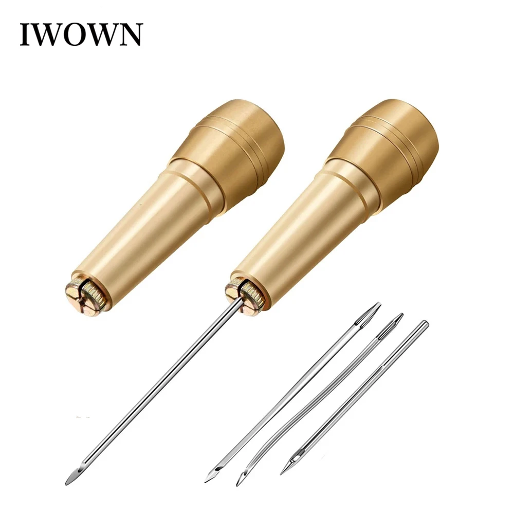 

Copper Handle Sewing Awl Hand Stitcher Shoe Repair Tool Sewing Repairing Canvas Leather Needles for DIY Sewing Tools