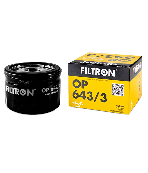 Масляный фильтр FILTRON OP643/3 Рено Логан Сандеро Дастер Лада Ларгус Ниссан Альмеро OEM