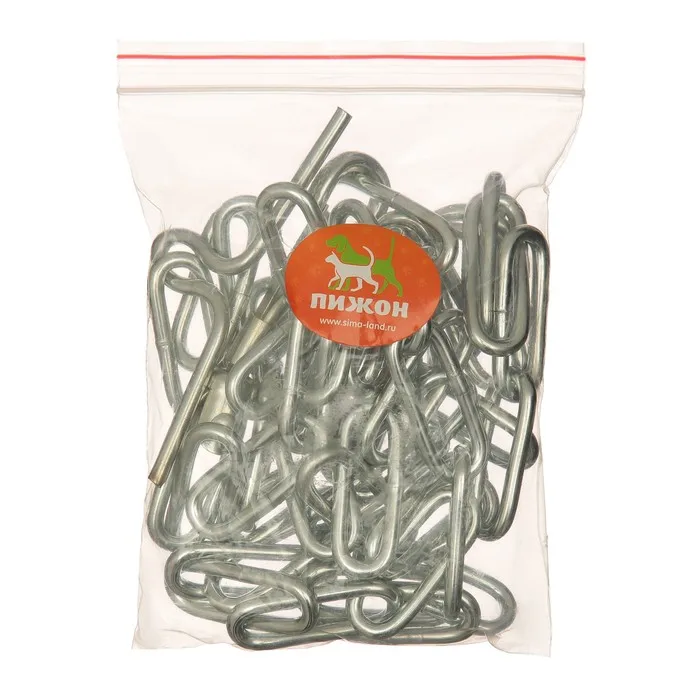 Цепь для привязи собак сварные звенья 1 8 м калибр 50 мм толщина проволки 4 5 |