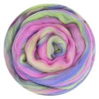 blended roving 50g needle felting wool hand dyed wool top merino mixed natural wool roving for needle felting kits 14