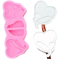 stethoscope straw topper silicone molds diy keychain epoxy resin mold fondant cake decorating tools candy clay chocolate moulds