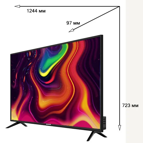 SMART 4K телевизор 55" BAFF 55 4КTV-ATSr DVBT2 запись телепередач WiFi/LAN беспроводная