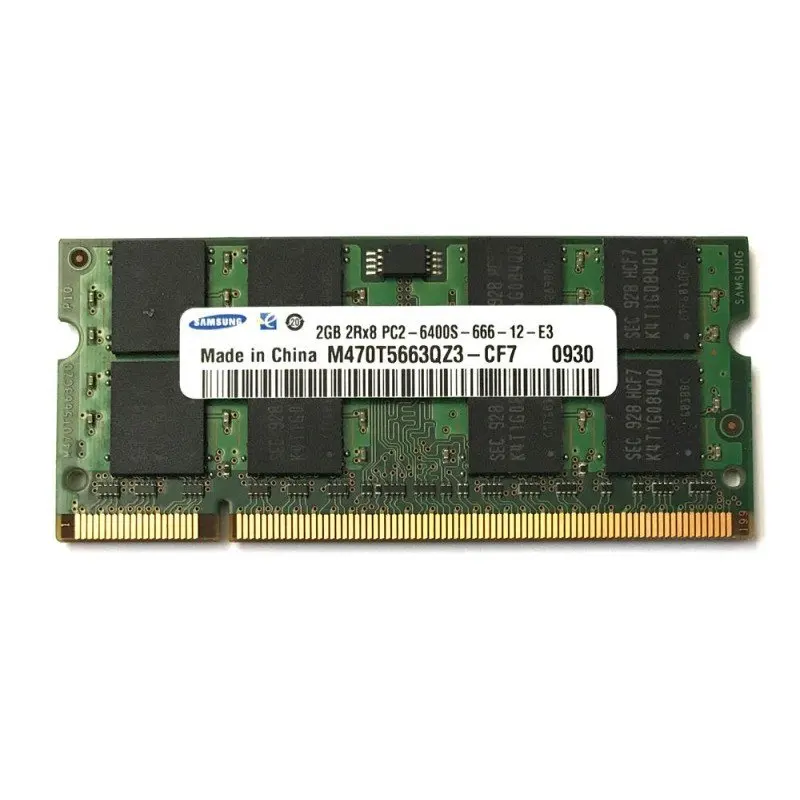 SAMSUNG 2G 2RX8 PC2 6400S DDR2 2 GB 800 MHz laptop memory module for SODIMM Ram