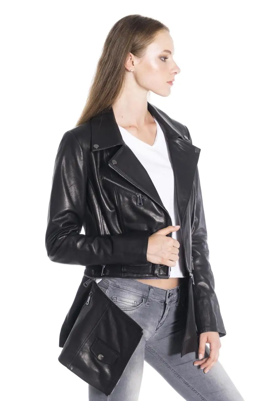 Women winter leather jacket winter Leather Jacket Genuine Real Leather Jacket leather Coat lambskin coat Female Parka Genuine