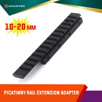 xhunter matte black dovetail extension weaver picatinny adapter riser rail mount base 11mm to 20mm aluminum alloy