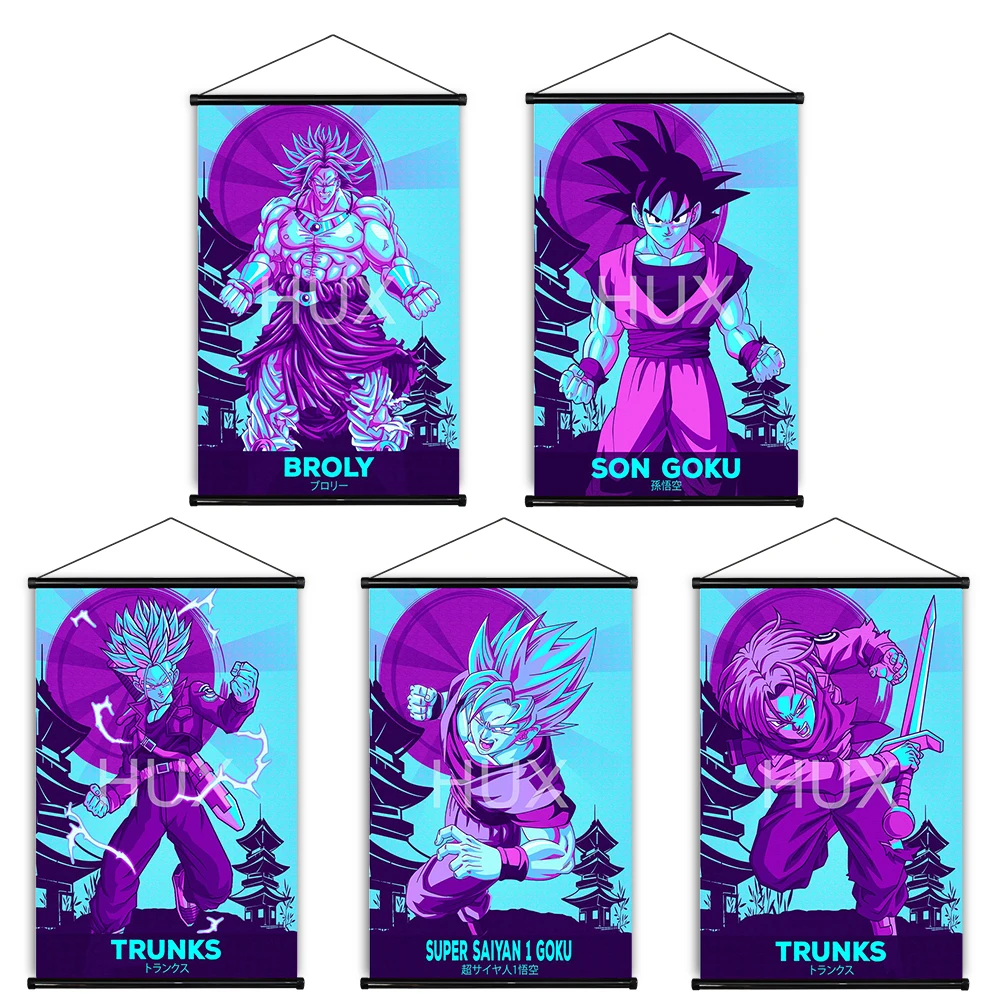 

Bandai Japane Anime Dragon Ball Z Goku Vegeta Creative Posters Room Decor Scroll Pictures Prints Dormitory Wall Art Modern Mural